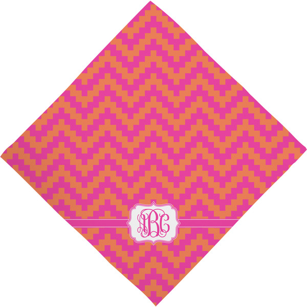 Pink & Orange Chevron Bandana - Full View