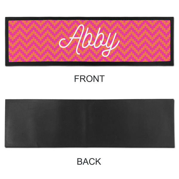 Pink & Orange Chevron Bar Mat - Large - APPROVAL