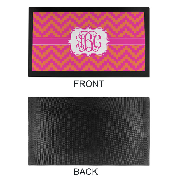 Pink & Orange Chevron Bar Mat - Small - APPROVAL