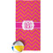 Pink & Orange Chevron Beach Towel (Personalized)