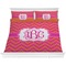 Pink & Orange Chevron Comforter Set - King (Personalized)