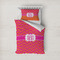 Pink & Orange Chevron Bedding Set- Twin Lifestyle - Duvet