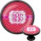 Pink & Orange Chevron Cabinet Knob (Black) (Personalized)