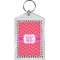 Pink & Orange Chevron Bling Keychain (Personalized)
