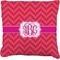 Pink & Orange Chevron Faux-Linen Throw Pillow 26" (Personalized)