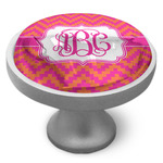 Pink & Orange Chevron Cabinet Knob (Personalized)