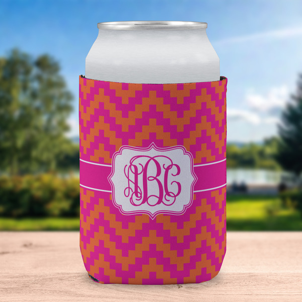 Pink & Orange Chevron Can Sleeve - LIFESTYLE (single)