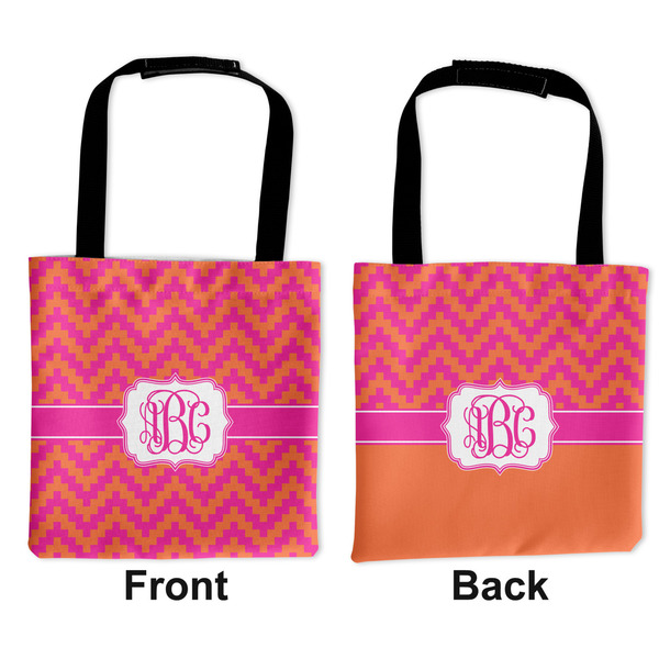 Pink & Orange Chevron Car Bag - Apvl