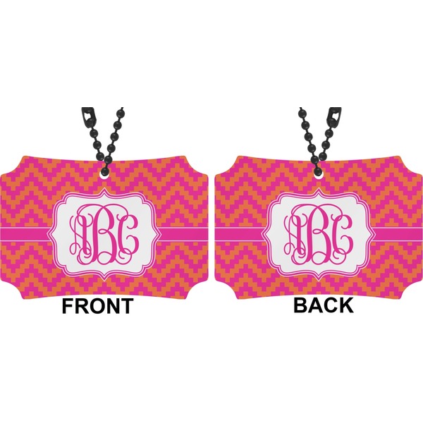 Pink & Orange Chevron Car Ornament - Berlin (Approval)