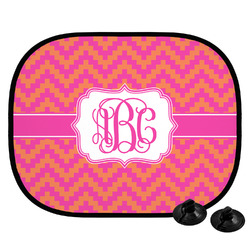 Pink & Orange Chevron Car Side Window Sun Shade (Personalized)