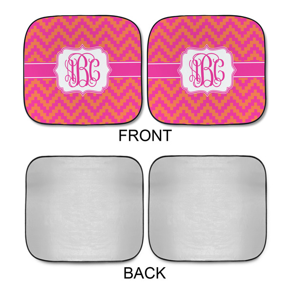 Pink & Orange Chevron Car Sun Shades - APPROVAL