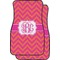 Pink & Orange Chevron Car Floor Mats (Front Seat) (Personalized)