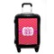 Pink & Orange Chevron Carry On Hard Shell Suitcase - Front