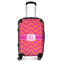Pink & Orange Chevron Suitcase - 20" Carry On (Personalized)