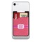 Pink & Orange Chevron Cell Phone Credit Card Holder w/ Phone