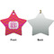 Pink & Orange Chevron Ceramic Flat Ornament - Star Front & Back (APPROVAL)