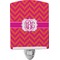 Pink & Orange Chevron Ceramic Night Light (Personalized)