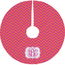 Pink & Orange Chevron Tree Skirt (Personalized)