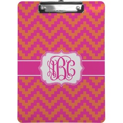 Pink & Orange Chevron Clipboard (Personalized)