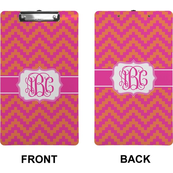 Pink & Orange Chevron Clipboard (Legal) (Front + Back)
