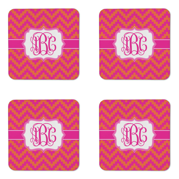 Pink & Orange Chevron Coaster Set - APPROVAL