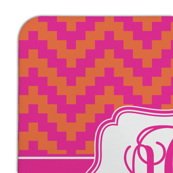 Pink & Orange Chevron Coaster Set - DETAIL