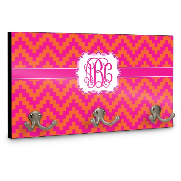 Pink & Orange Chevron Coat Hanger Main