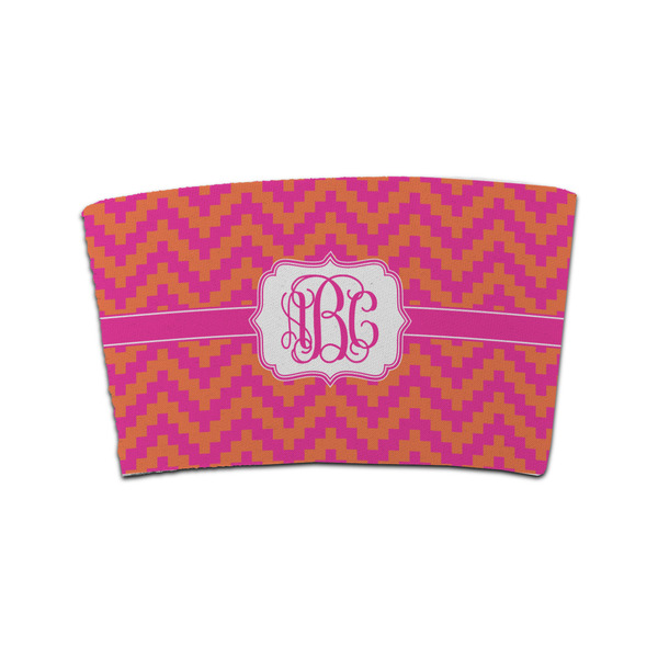 Custom Pink & Orange Chevron Coffee Cup Sleeve (Personalized)