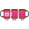 Pink & Orange Chevron Coffee Mug - 11 oz - Black APPROVAL