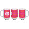 Pink & Orange Chevron Coffee Mug - 15 oz - White APPROVAL