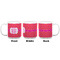 Pink & Orange Chevron Coffee Mug - 20 oz - White APPROVAL