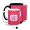 Pink & Orange Chevron Coffee Mugs Main