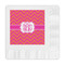 Pink & Orange Chevron Embossed Decorative Napkins (Personalized)