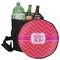 Pink & Orange Chevron Collapsible Personalized Cooler & Seat