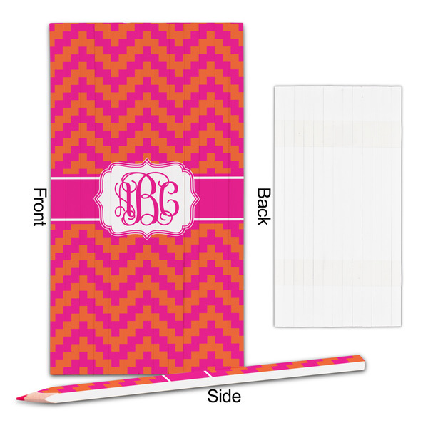 Pink & Orange Chevron Colored Pencils - Approval