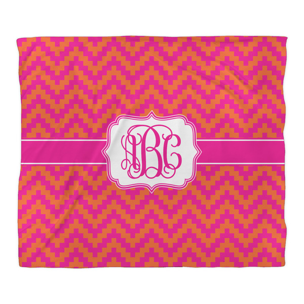 Pink & Orange Chevron Comforter - King - Front