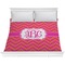 Pink & Orange Chevron Comforter - King (Personalized)