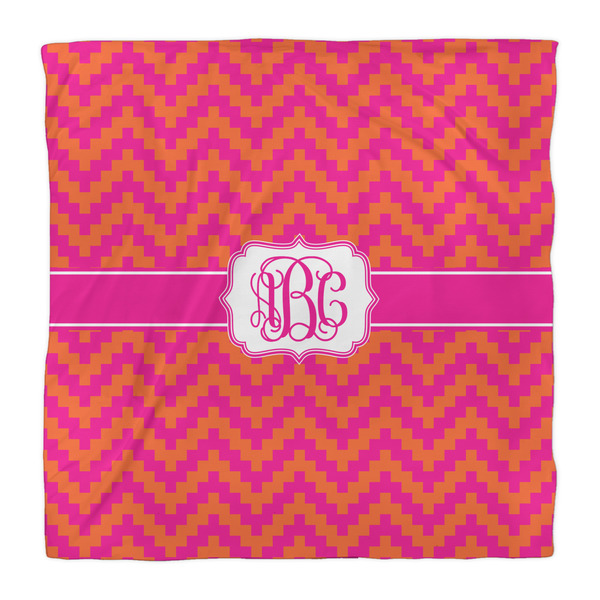 Pink & Orange Chevron Comforter - Queen - Front