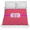Pink & Orange Chevron Comforter - Full / Queen (Personalized)