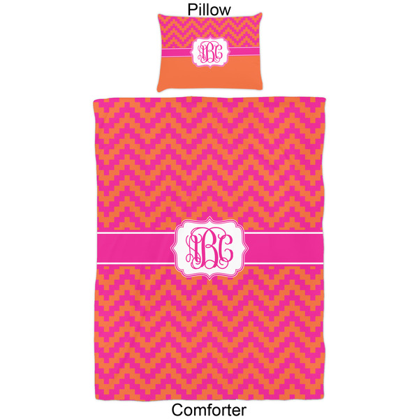 Pink & Orange Chevron Comforter Set - Twin - Approval