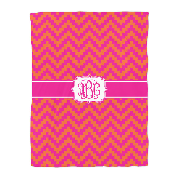 Pink & Orange Chevron Comforter - Twin - Front