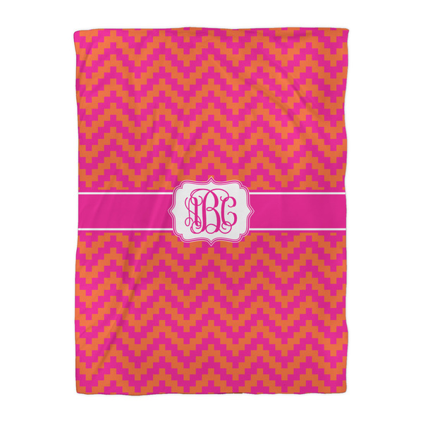 Pink & Orange Chevron Comforter - Twin XL - Front