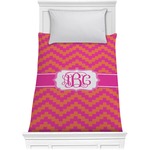 Pink & Orange Chevron Comforter - Twin XL (Personalized)