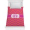 Pink & Orange Chevron Comforter - Twin XL (Personalized)