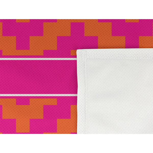 Pink & Orange Chevron Cooling Towel- Detail