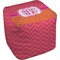Pink & Orange Chevron Cube Poof Ottoman (Bottom)