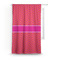 Pink & Orange Chevron Custom Curtain With Window and Rod