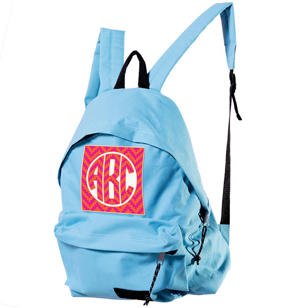 Pink & Orange Chevron Custom Shape Iron On Patches - XL single APPROVAL