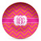 Pink & Orange Chevron DecoPlate Oven and Microwave Safe Plate - Main