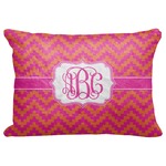Pink & Orange Chevron Decorative Baby Pillowcase - 16"x12" (Personalized)